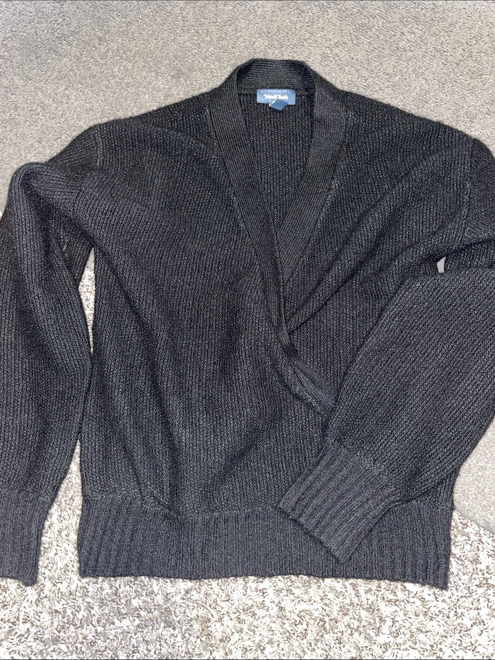 ModCloth Black Shawl Collar Cardigan Sweater